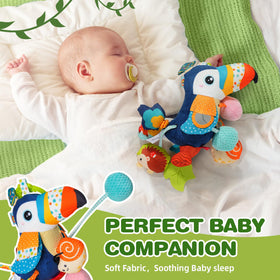 Jollybaby attach-to-stroller or play gym for on-the-go play.