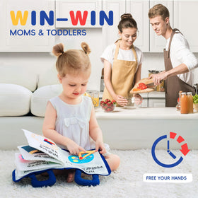 Jollybaby Montessori activities-daily-life set encourages language and imagination during reading