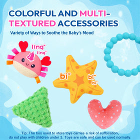 Jollybaby Ocean Whale toy teether aspect ready for soothing teething moments.