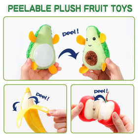 Jollybaby orange plush fruit supports sensory discovery in a soft, safe basket.