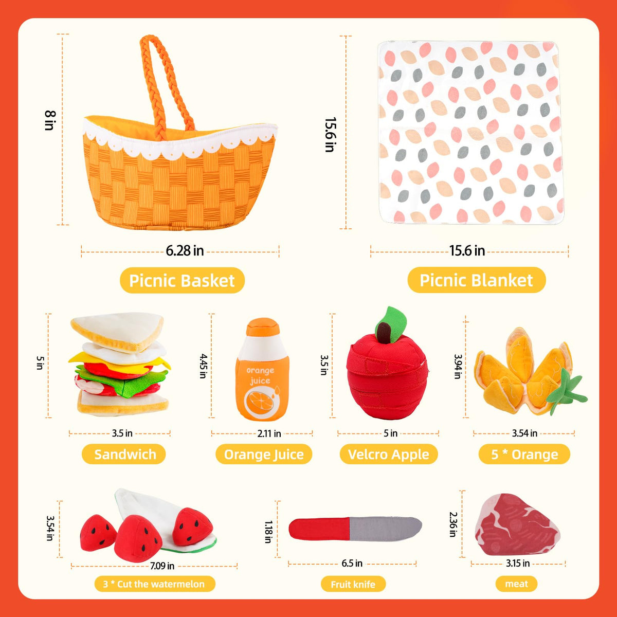 Jollybaby soft watermelon slices support imaginative picnics and cooperative games with peers.