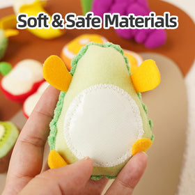 Jollybaby apple plush supports color recognition in market-style role-play