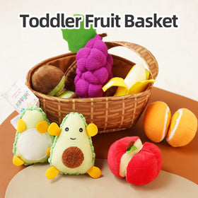 Jollybaby kiwi plush for color learning and pretend grocery shopping