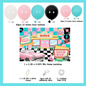 Jollyboom 50s party set suits indoor and outdoor celebrations