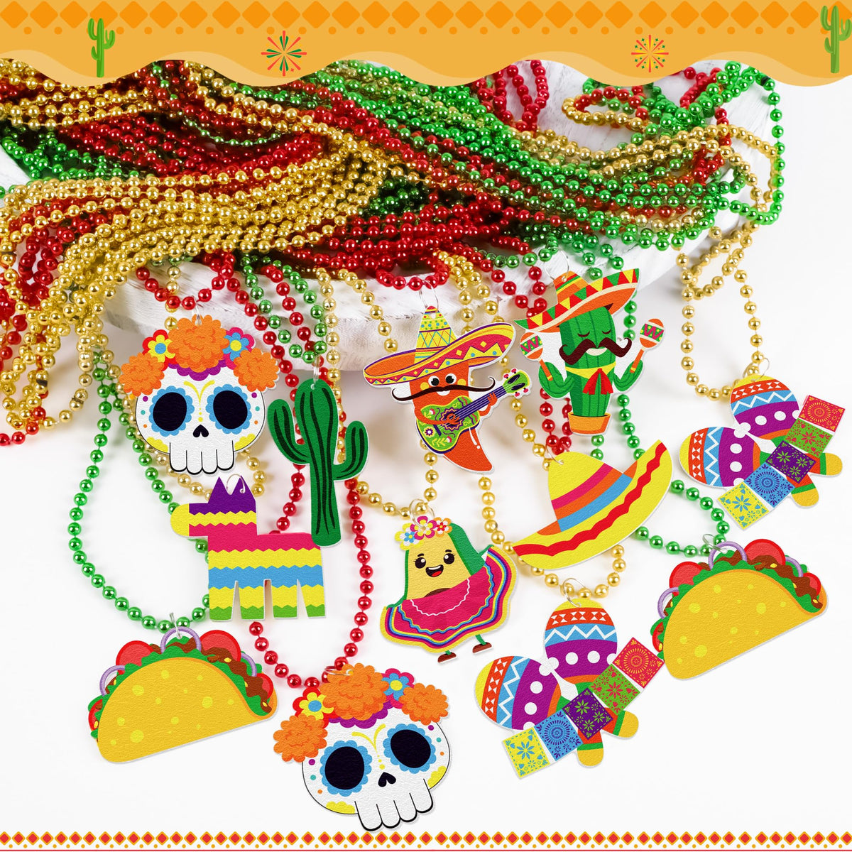 jollylife sugar skull design necklace enhances party mood and photo moments