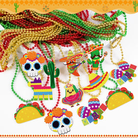 Jollylife Fiesta Necklace with papel picado cutout for festive decor