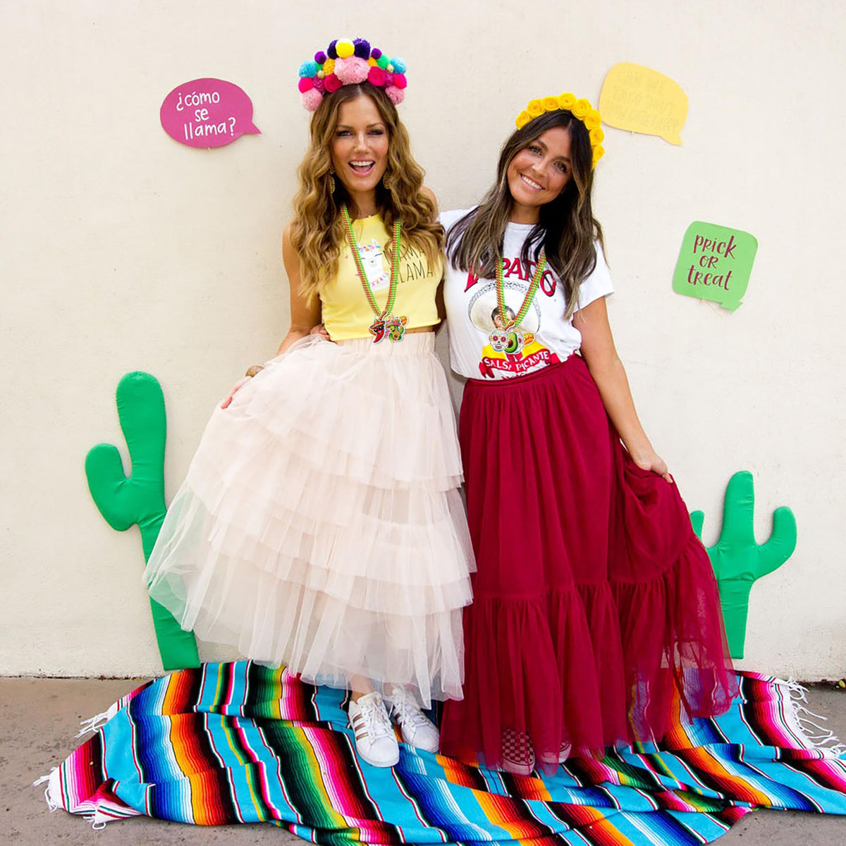 Jollylife cactus necklace provides bold color accents for celebrations