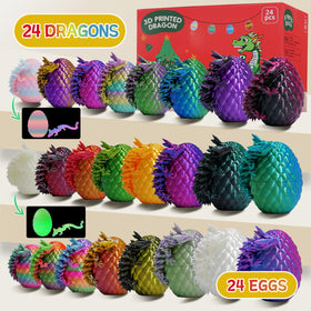JOMBY dragon inside eggs with articulated dragons for interactive play and storytelling.