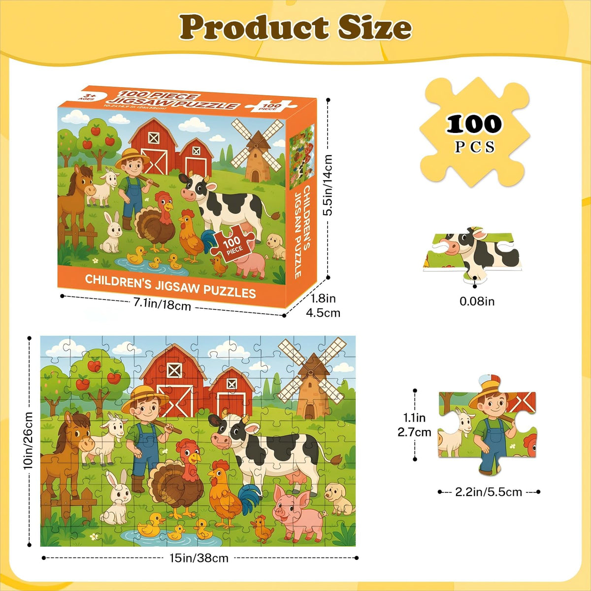 Jomzuci 4-pack puzzles poster included: reference guide for easy assembly.