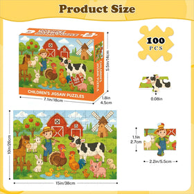 Jomzuci 4-pack puzzles poster included: reference guide for easy assembly.