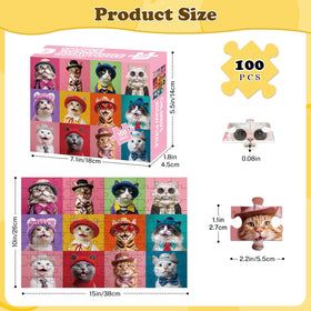 Jomzuci coquette cats theme puzzle develops fine motor skills and storytelling