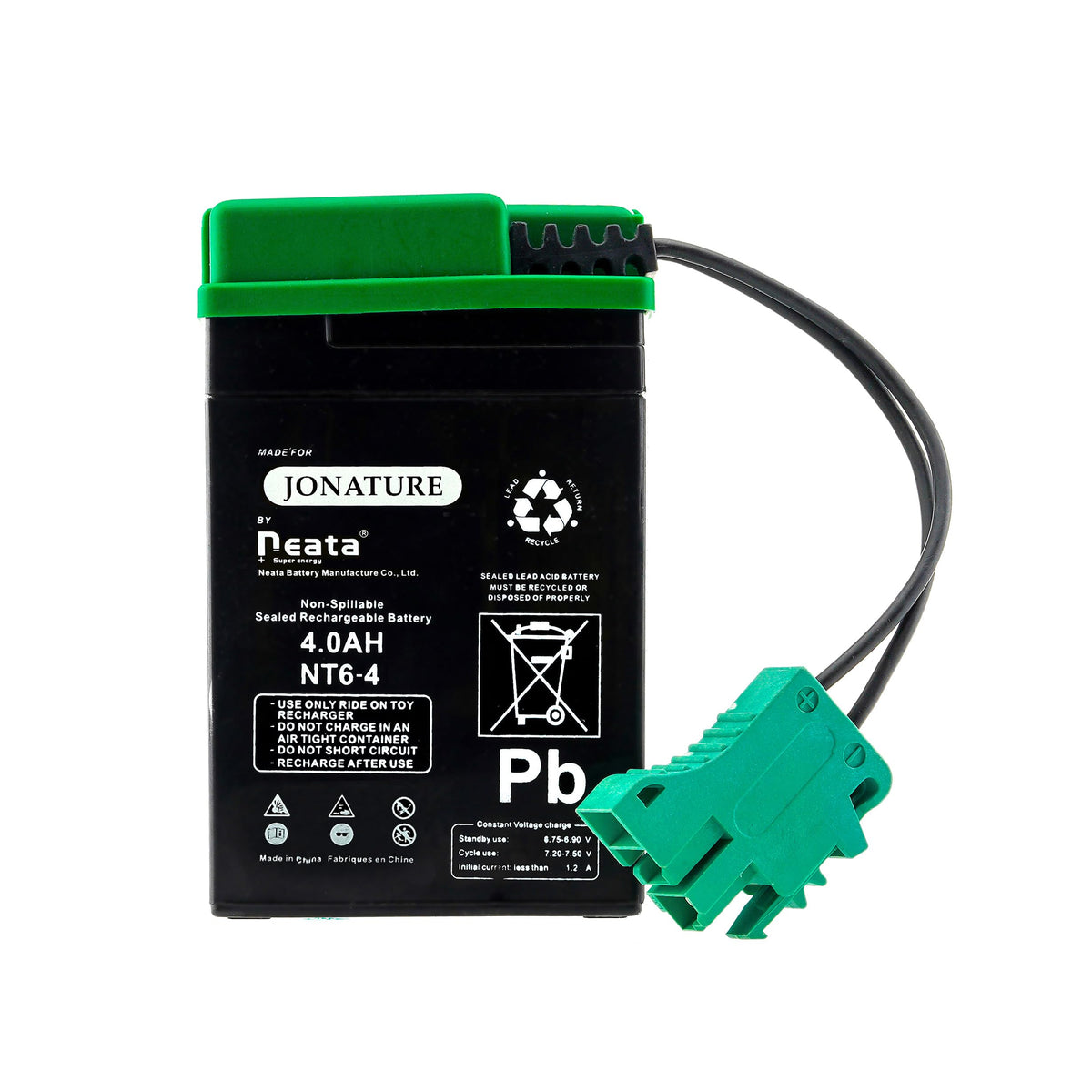 JONATURE 6V battery for Santa Fe Train, plug‑and‑play installation for quick setup