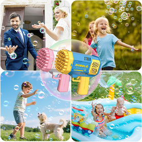 JONEG outdoor bubble party setup enhances backyard gatherings and weddings.