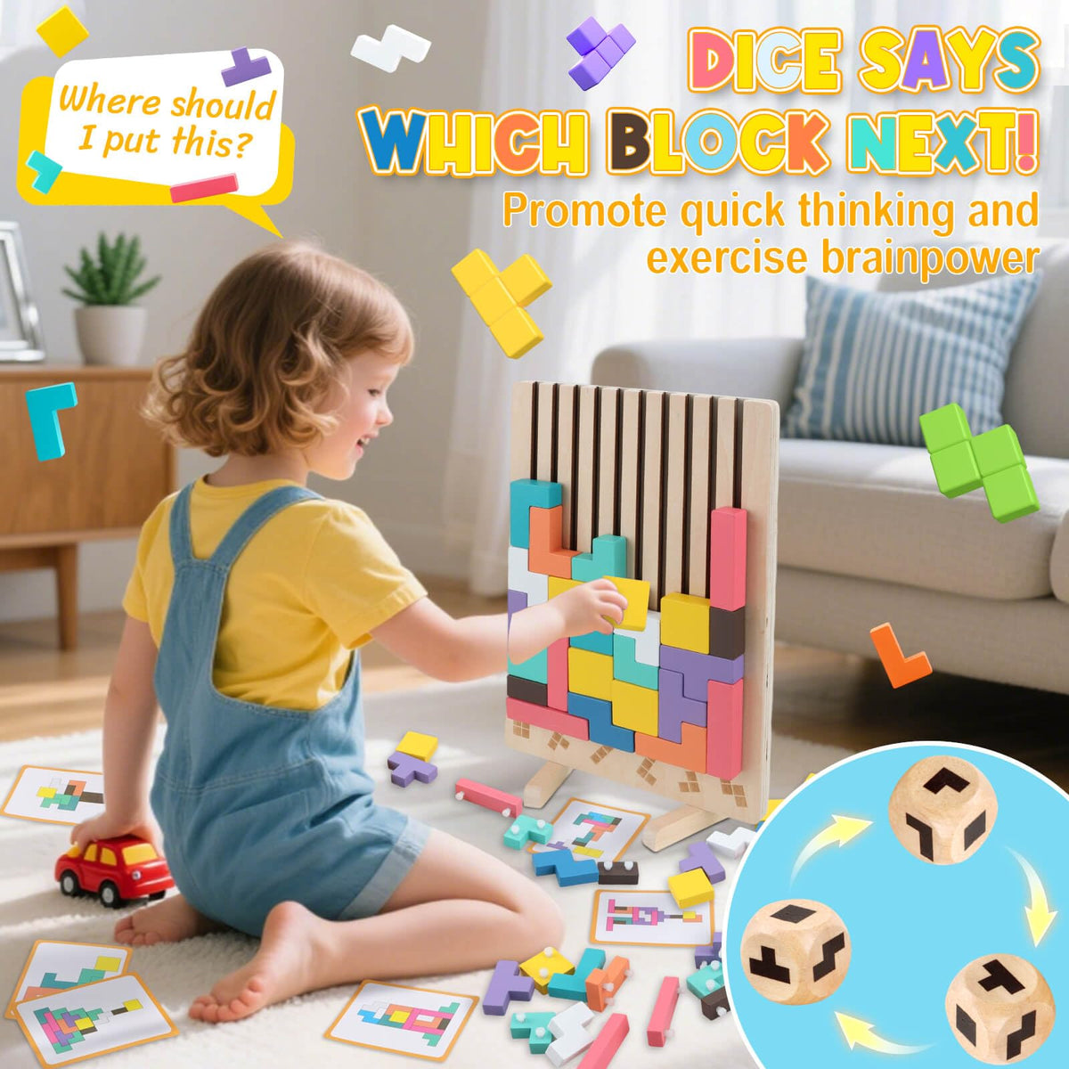 JONEG wooden 3D Russian blocks boost spatial awareness through hands-on fun.
