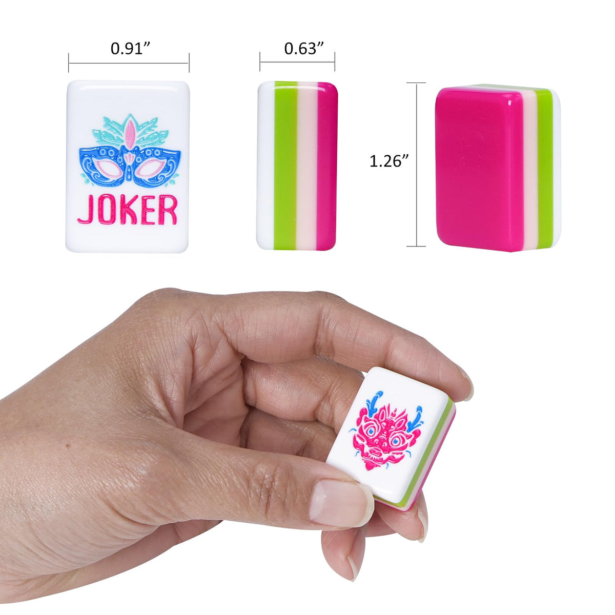 Four-layer acrylic Mahjong tiles highlighting durable construction