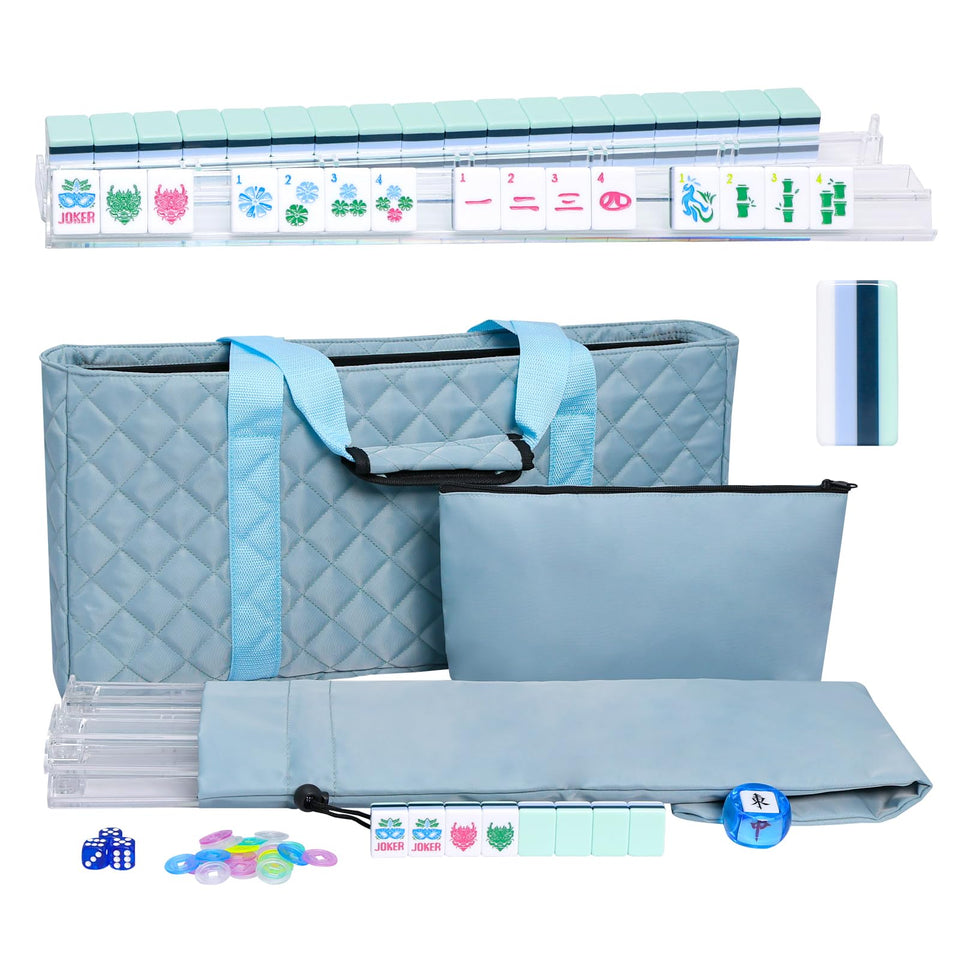 Jongyance American Mahjong 4-layer tiles with clear engravings for easy reading.