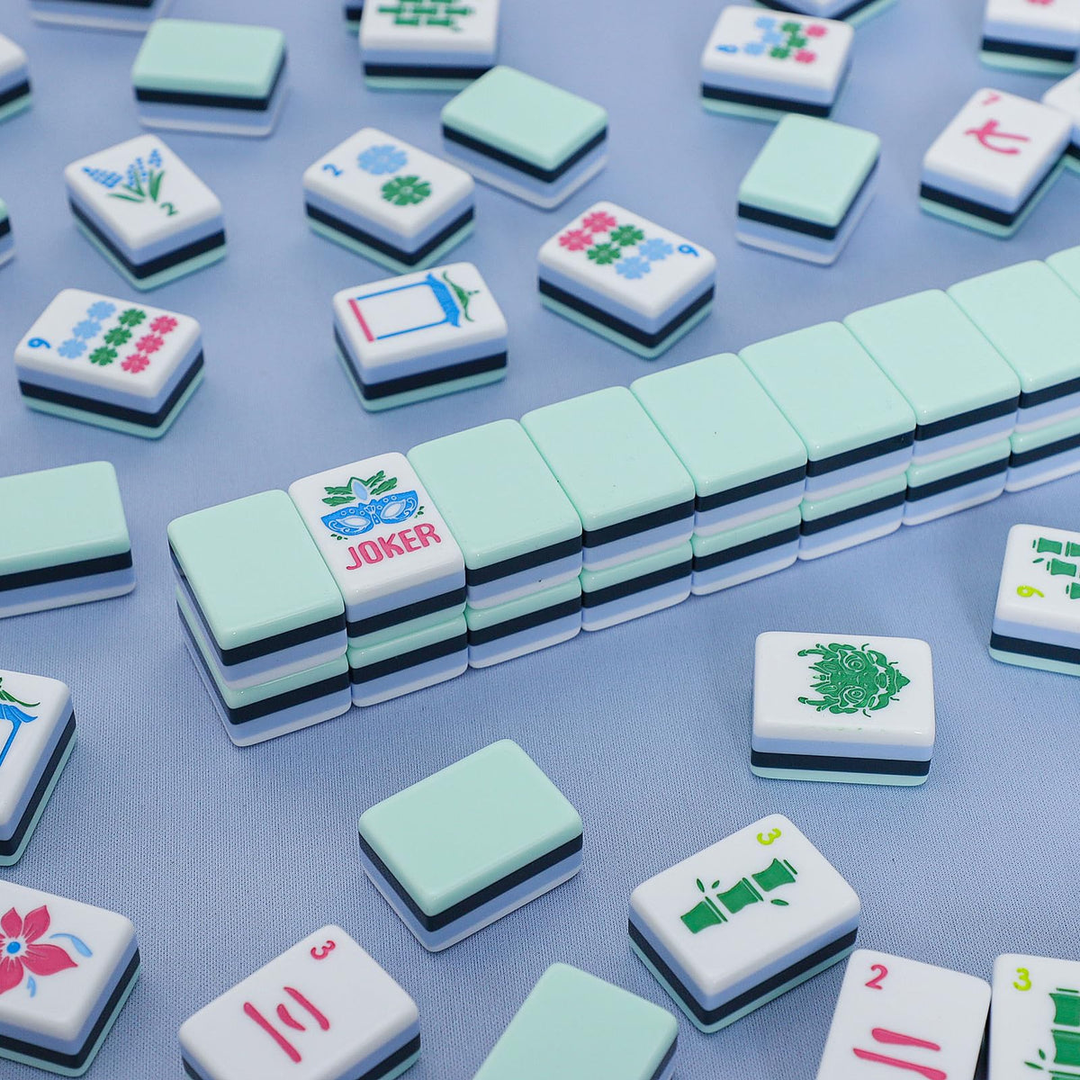 Complete Jongyance Mahjong set with all essential components.