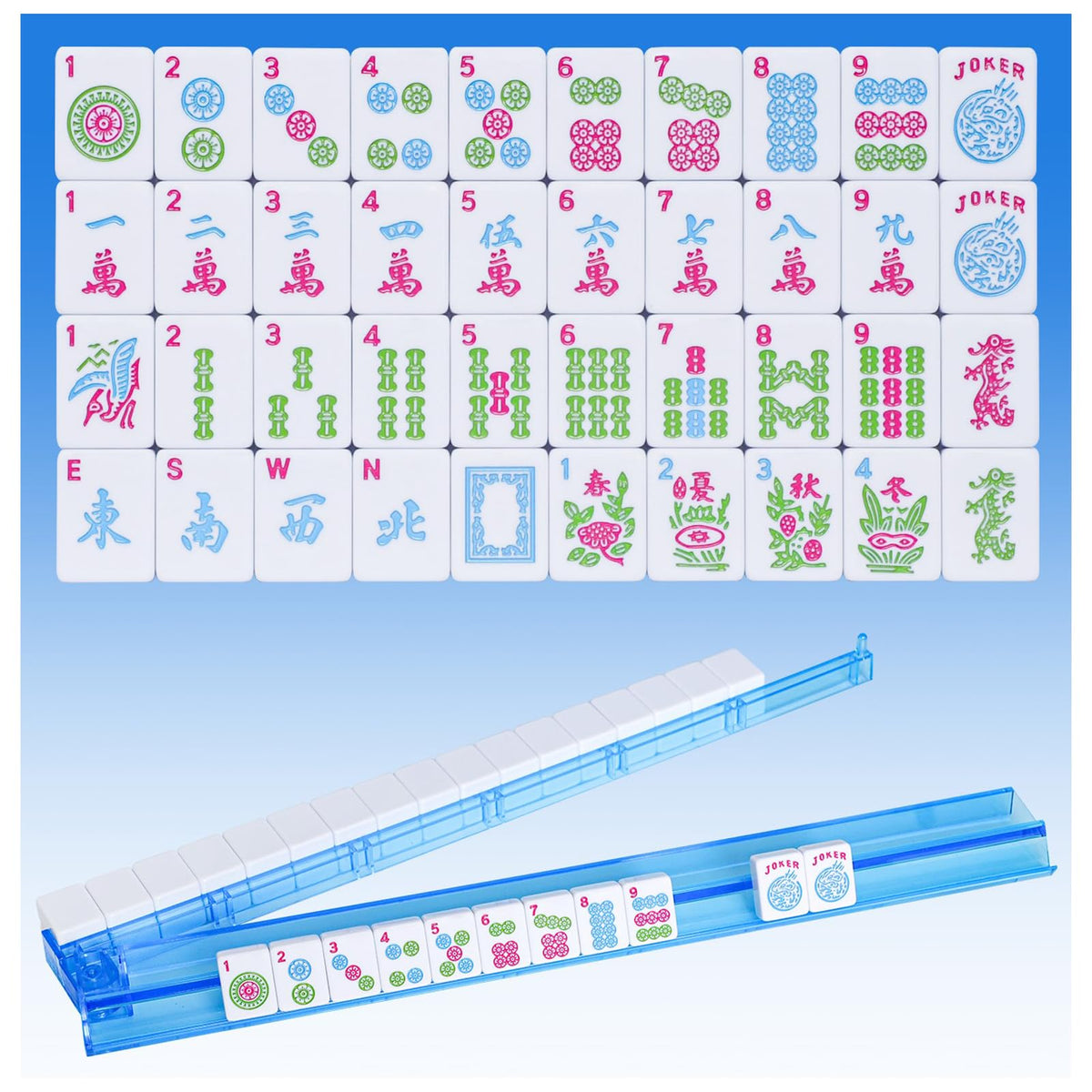 Jongyance American mahjong tiles with tiles-only set, easy to transport for on-the-go games