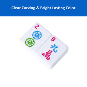 Jongyance mahjong tiles showing detailed engraved patterns for quick identification