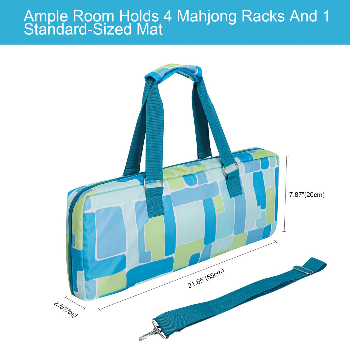 Jongyance green bag showing padded interior and separate rack slots.