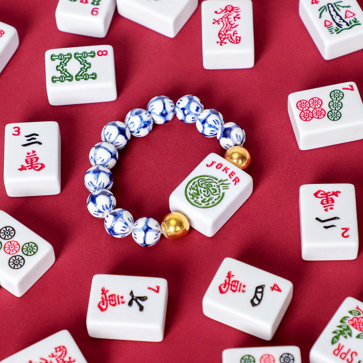 Jongyance lucky symbol jewelry pairs well with mahjong sessions and social events.