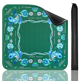 Jongyance mahjong mat with green pattern enhances game aesthetics and setup