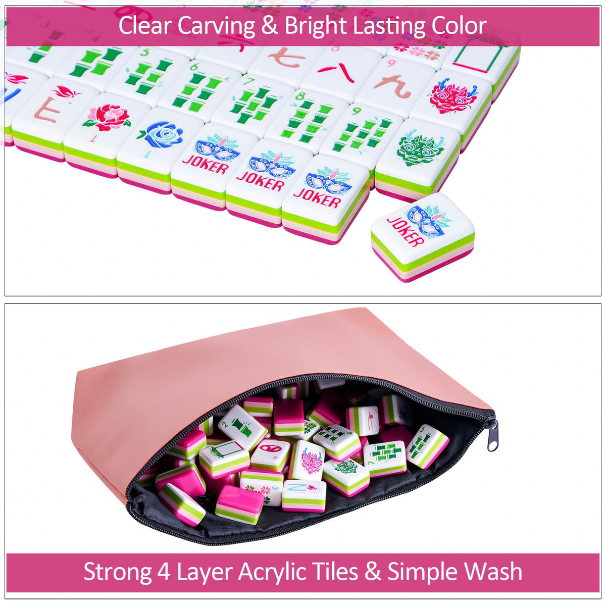 Mahjong racks and pushers from Jongyance for organized setup