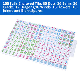 Jongyance mahjong tiles with clear engravings for quick recognition during play