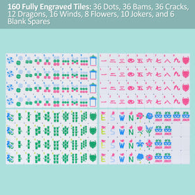 Dice and chips layout complements strategic play in the Jongyance set.