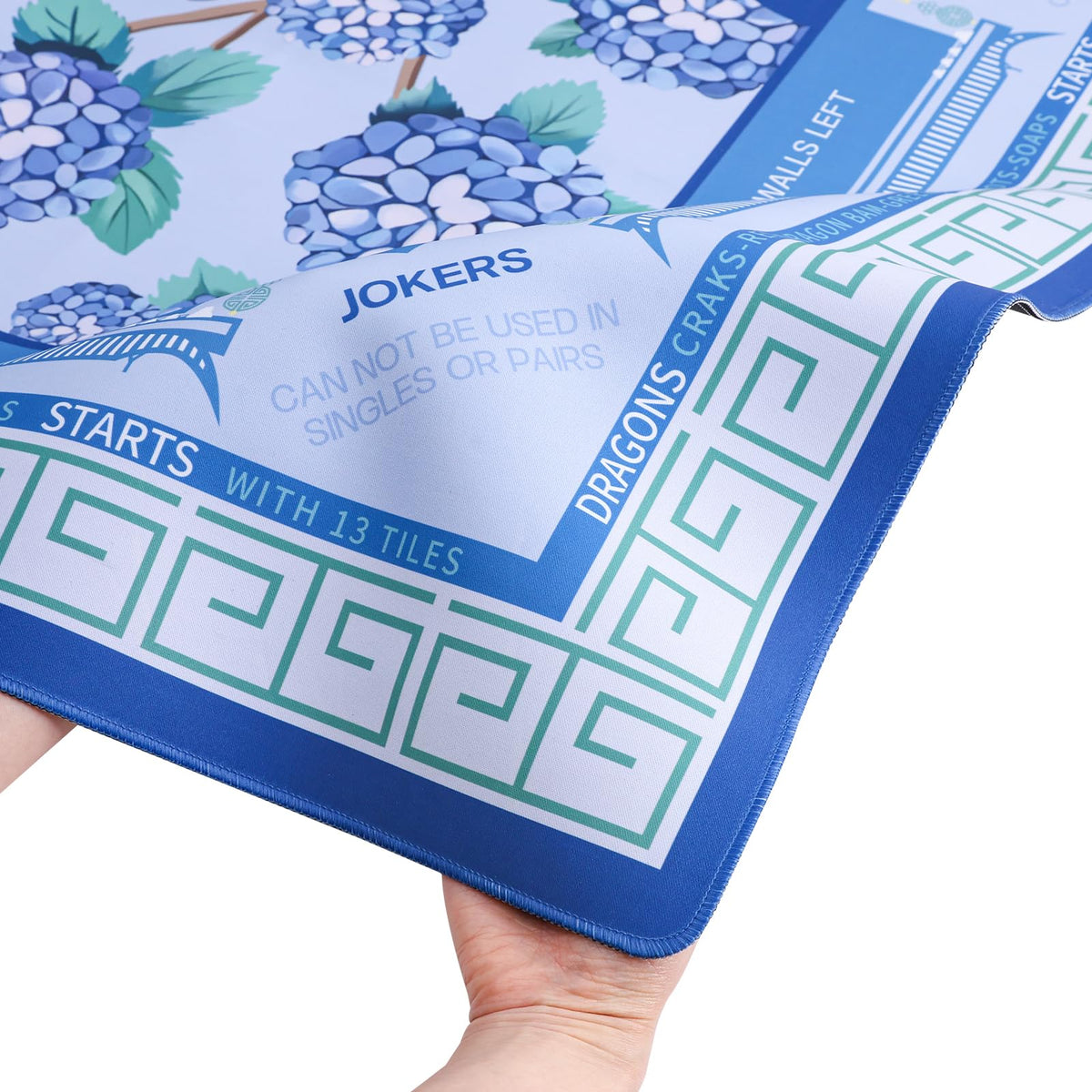 Mat used for Mahjong, poker, dominoes and other games for versatile gaming