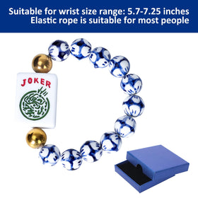 Jongyance wrist-elastic mahjong charm fits 5.7 to 7.25 inch wrists comfortably.