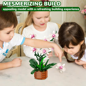Joniuuca lifelike orchid display ready for shelf or desk