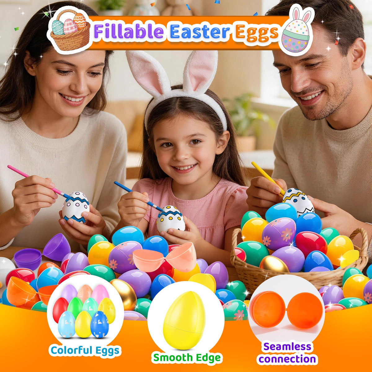 Jookamar durable non-toxic plastic eggs for reuse outdoors