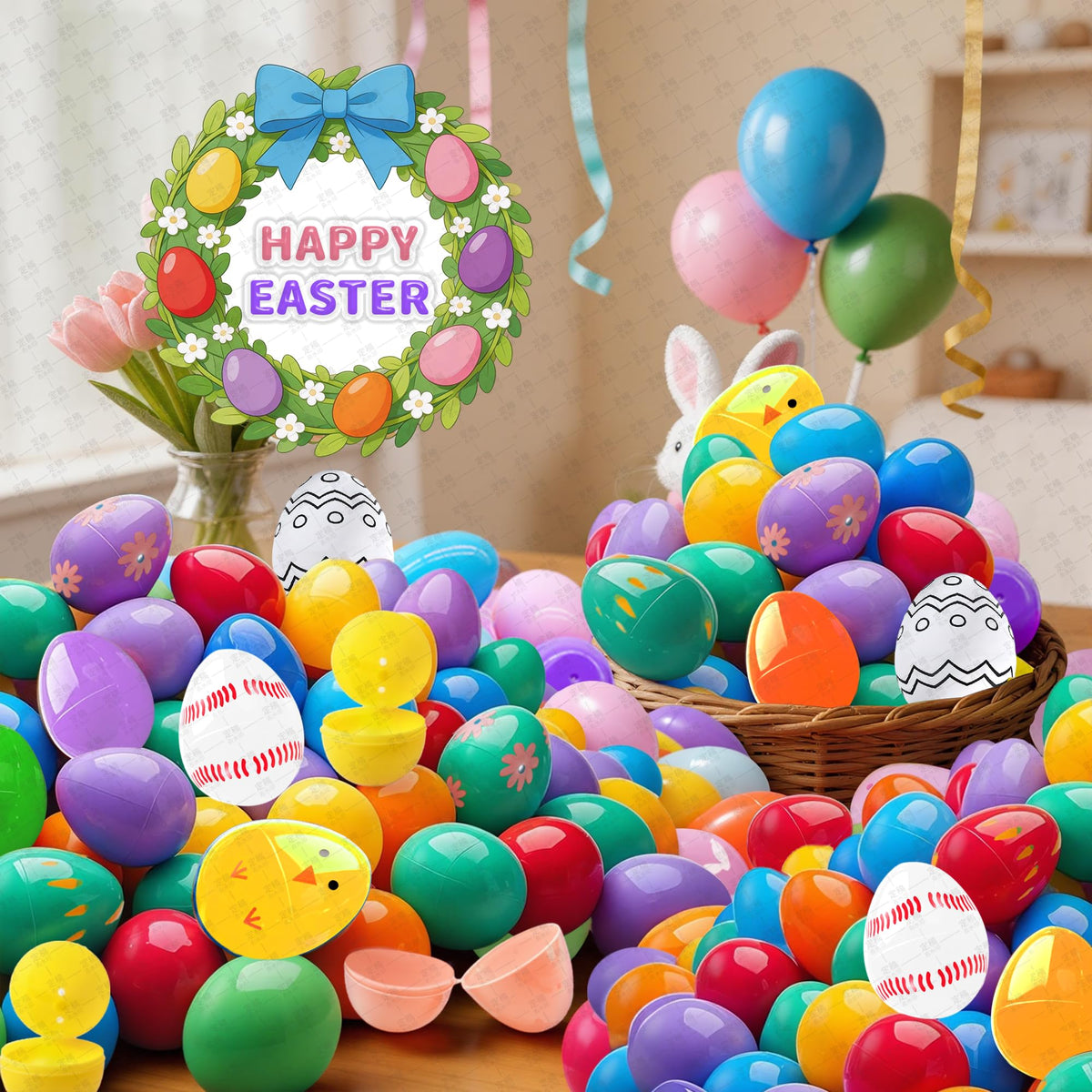 Jookamar white painting Easter eggs for DIY decorating