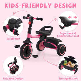 JooKiddie Tricycle folded mode demonstrates compact storage for small spaces