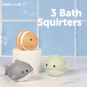 Jool Baby mama duck with three ducklings inspires bath time storytelling