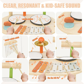 JOOMLAFLY baby drum set mallets for easy striking play