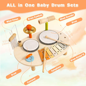 JOOMLAFLY baby drum set xylophone for rhythm exploration