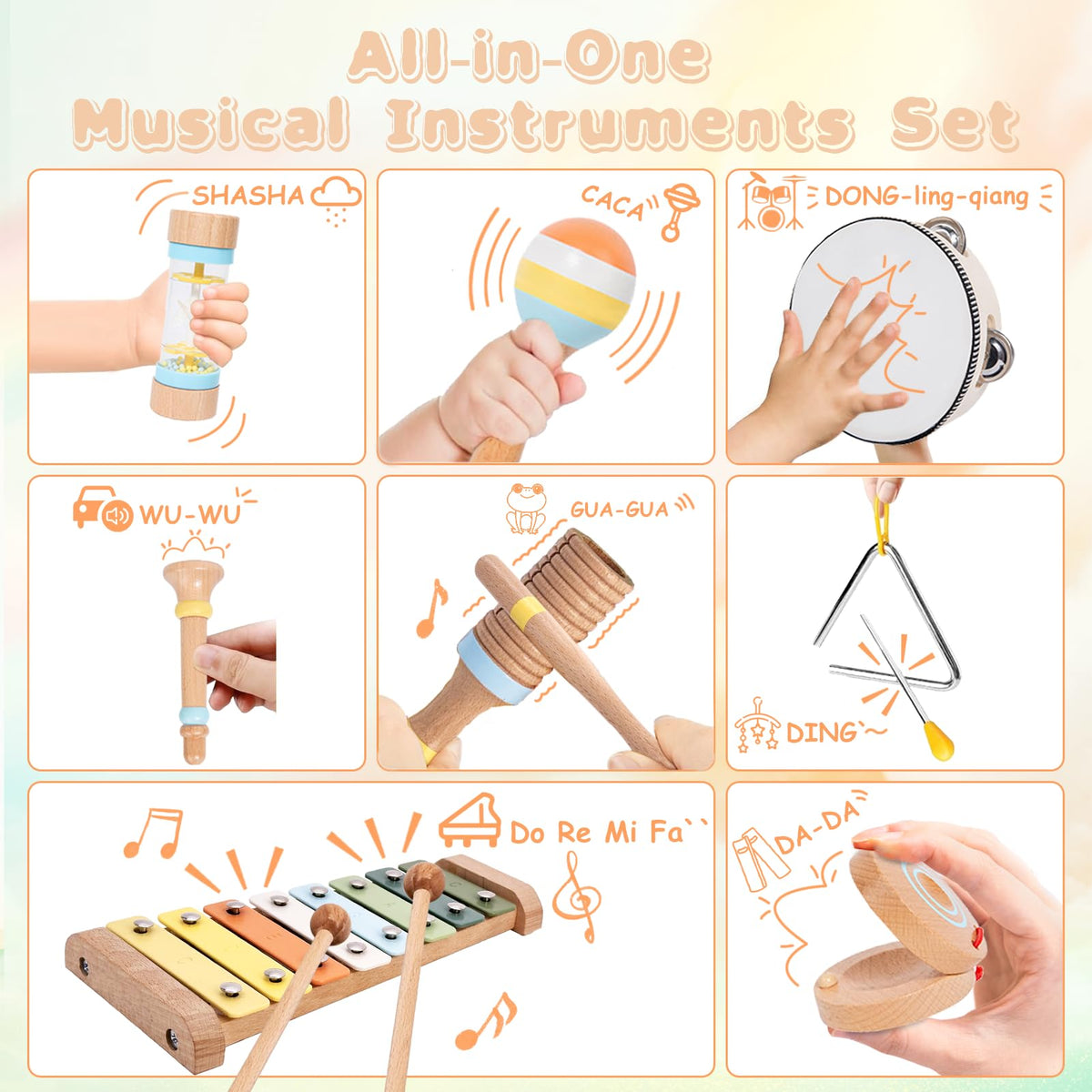 JOOMLAFLY baby musical set maracas promote shake-based coordination