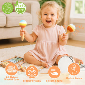 JOOMLAFLY baby musical set tambourine for percussion interest