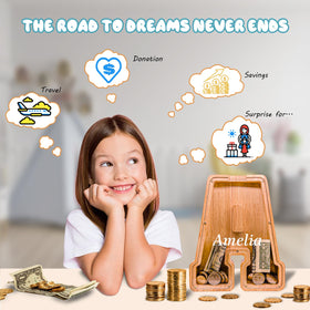 JOOMLAFLY letter piggy bank easy-access opening for quick deposits