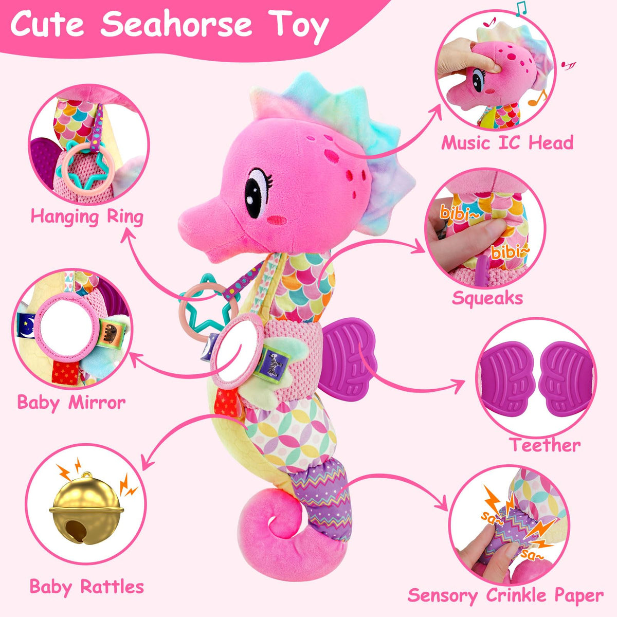 Joosharkidz seahorse soft baby gift for newborn celebrations
