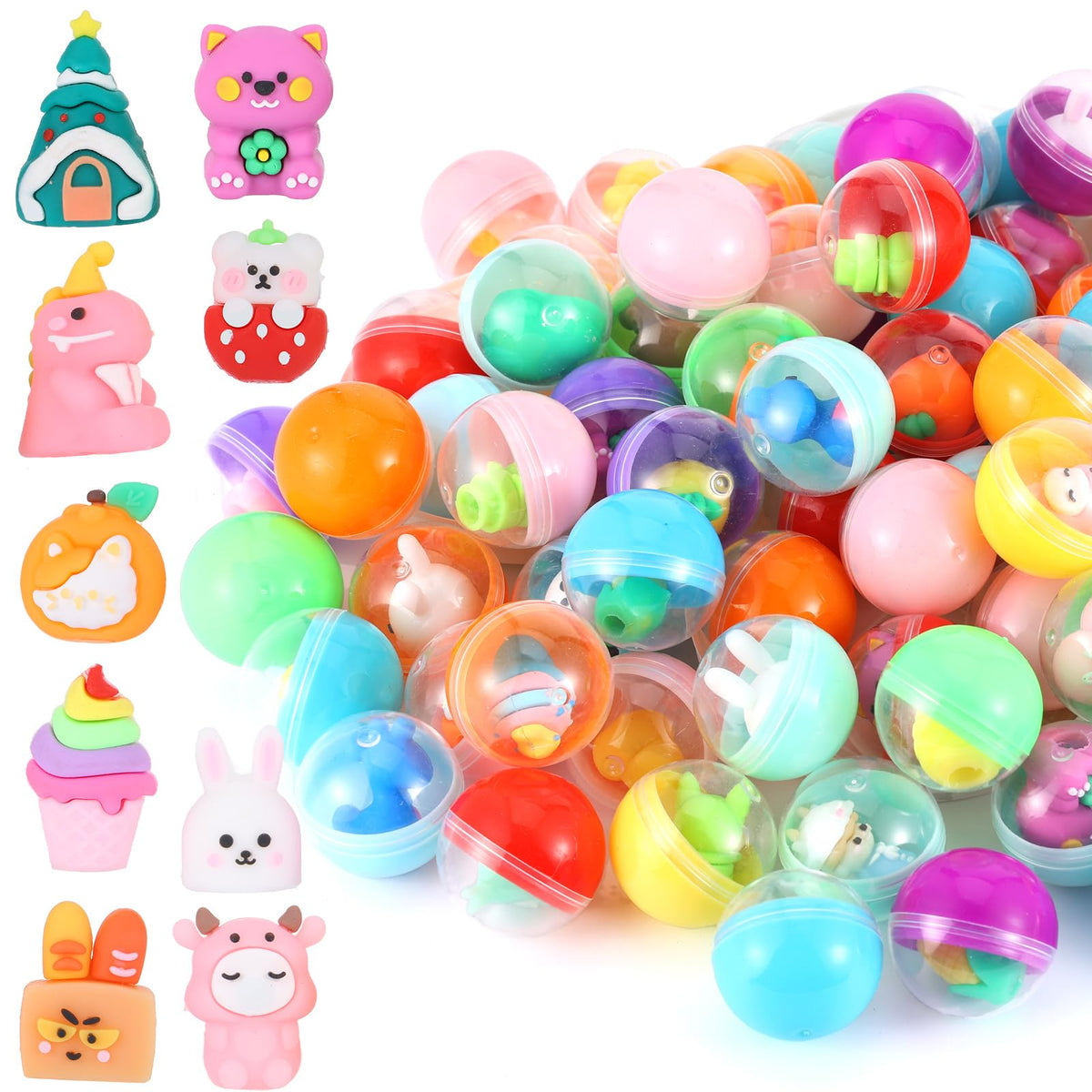 Joottuan gumball capsules, clear and colorful, perfect for classroom rewards.