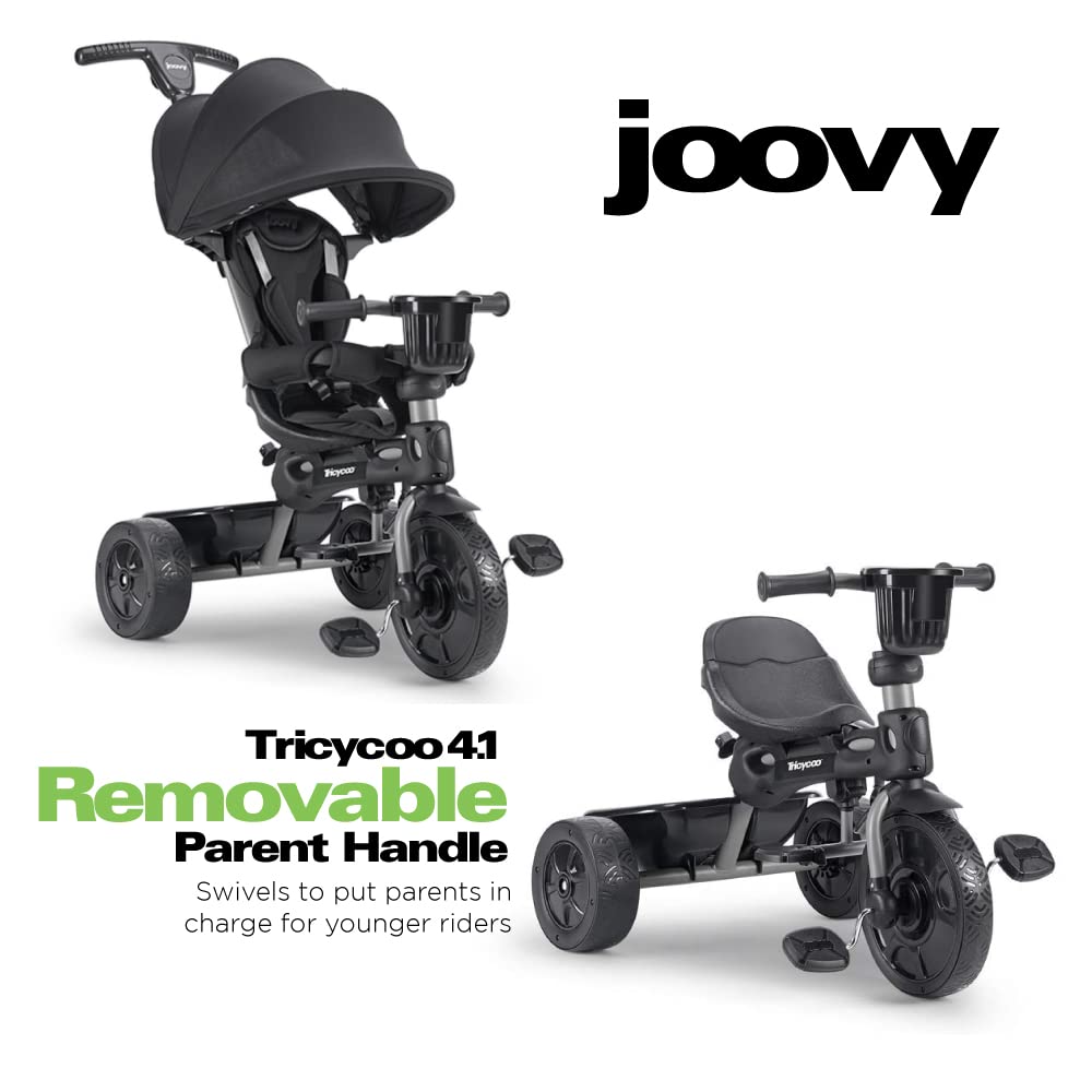 Joovy Tricycoo 4.1 machine-washable seat pad simplifies cleanup after rides