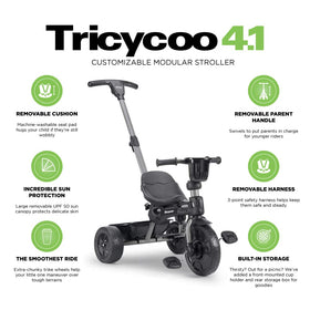 Joovy Tricycoo 4.1 safety harness keeps younger riders secure on the go