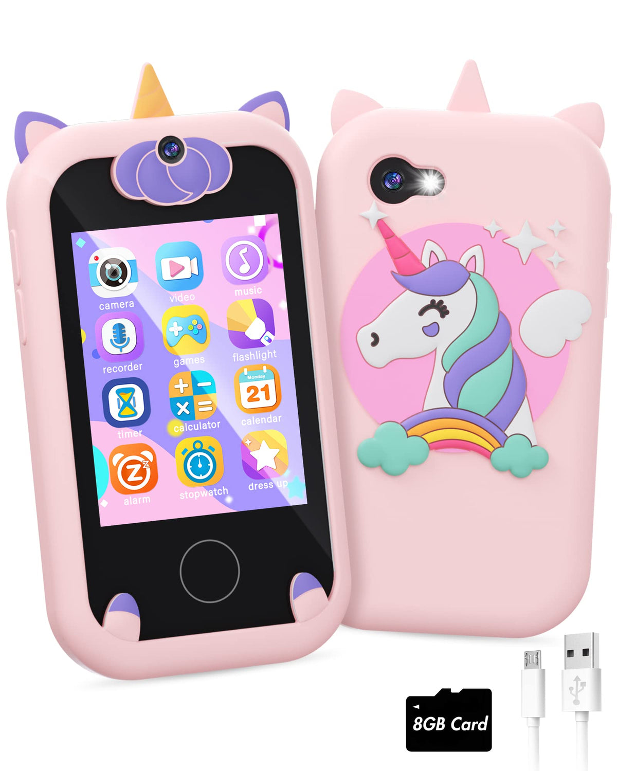 Joozfee Kids Smart Phone with unicorn design for imaginative play