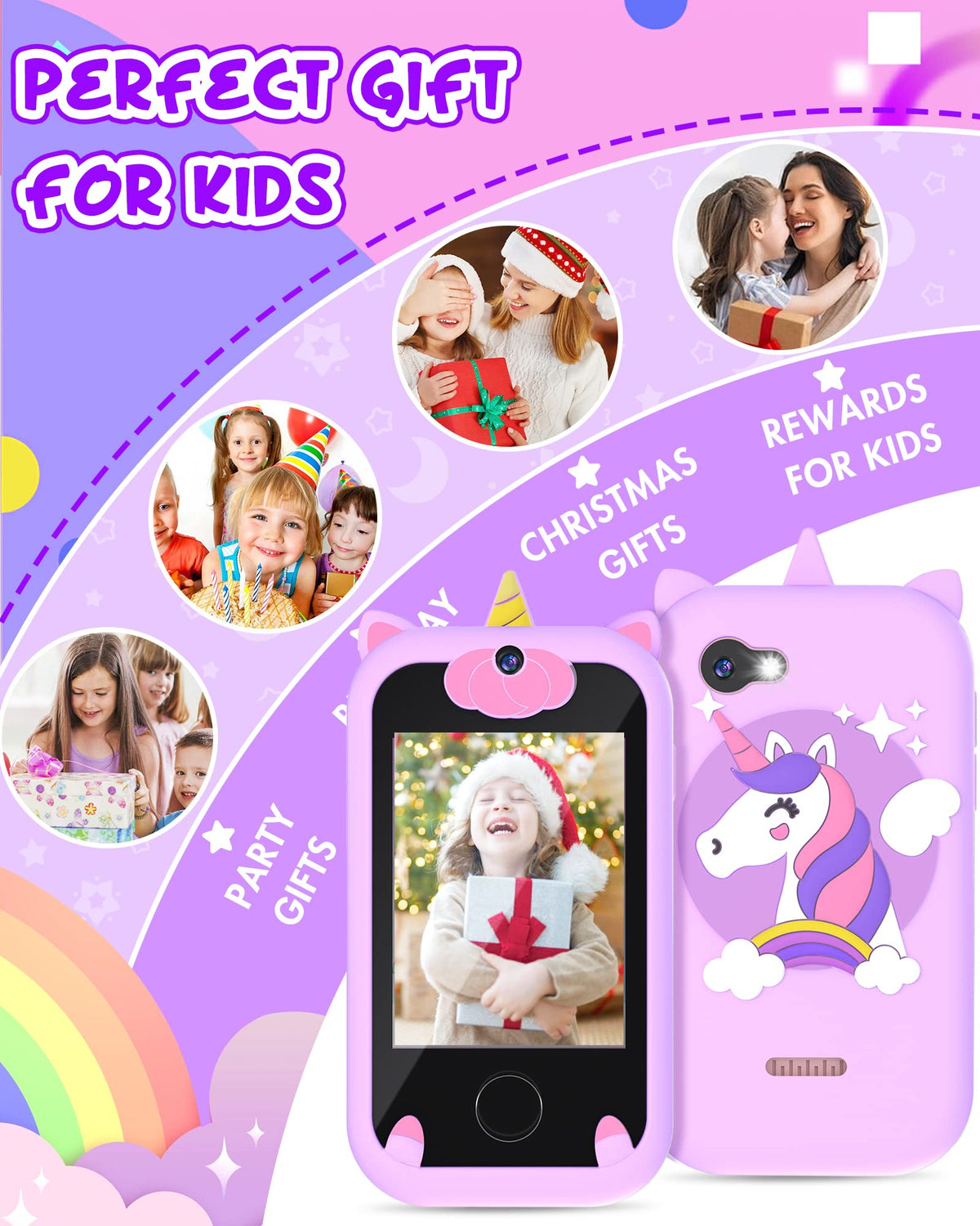 Joozfee Unicorn purple shockproof shell protects against drops