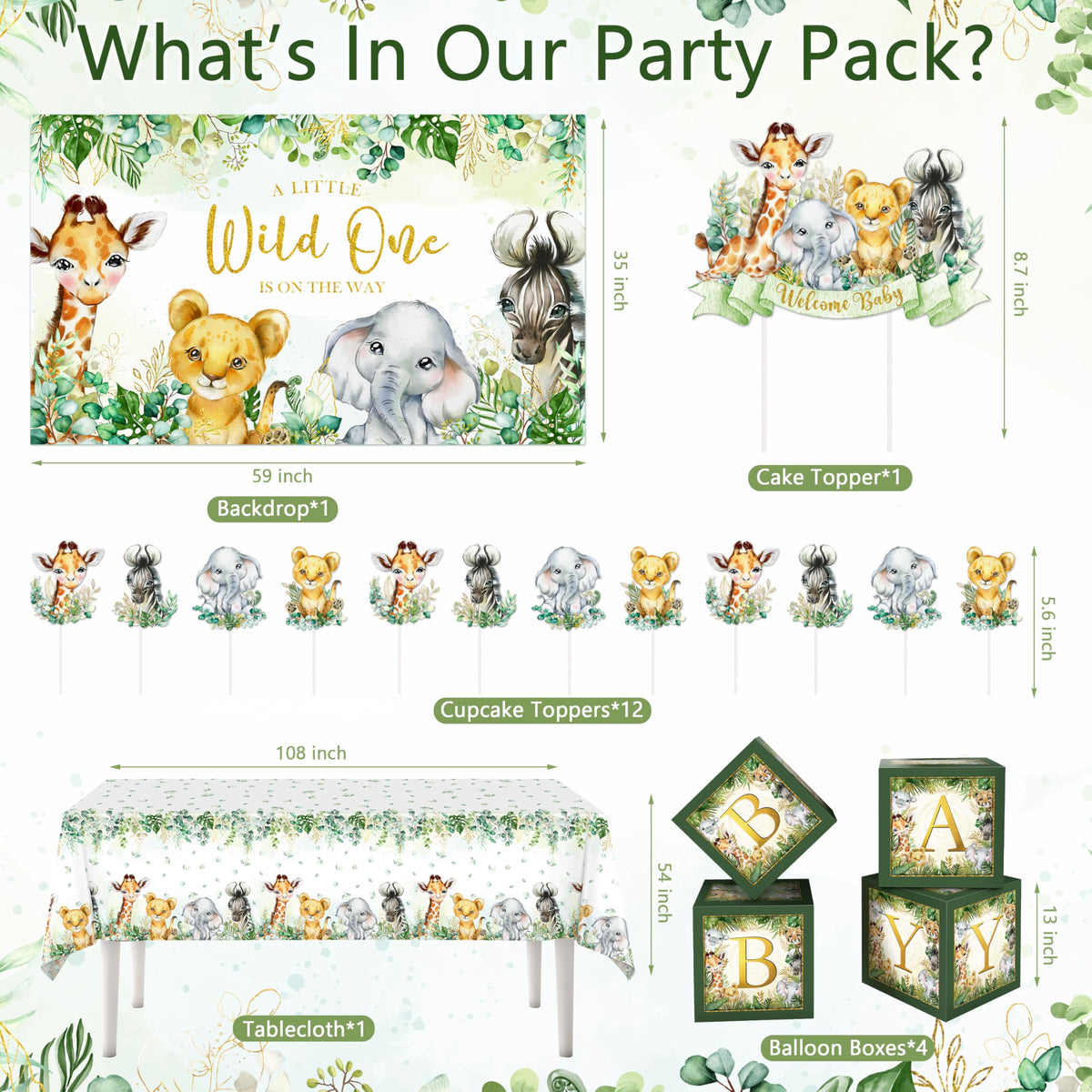 JOPHMO animal tablecloth adds vibrant jungle vibes to the party table