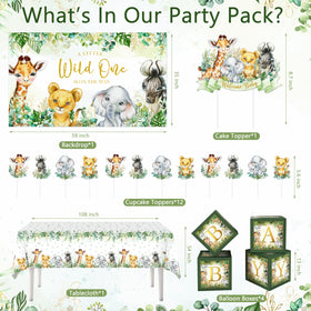 JOPHMO animal tablecloth adds vibrant jungle vibes to the party table