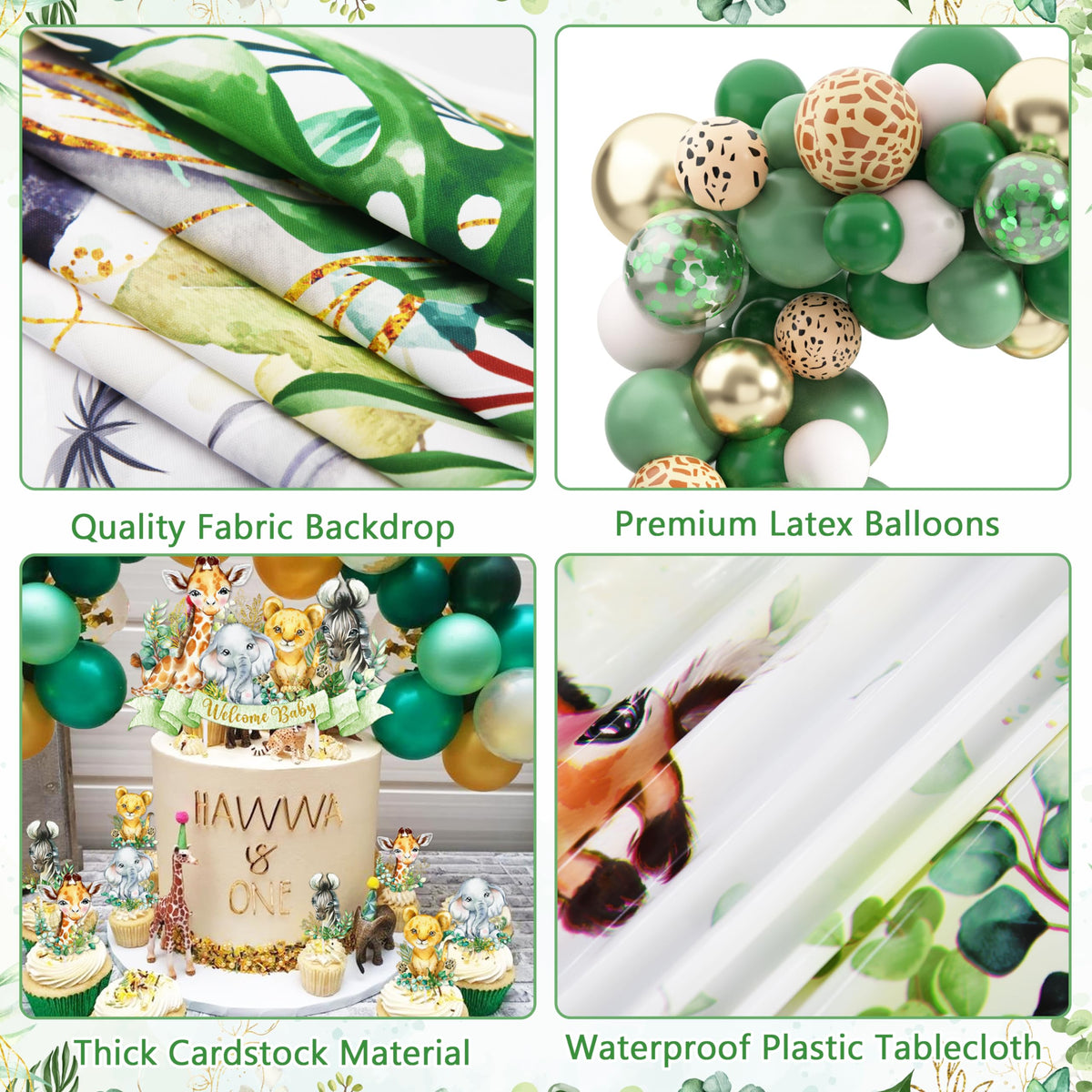 JOPHMO balloon arch kit helps create a professional safari garland